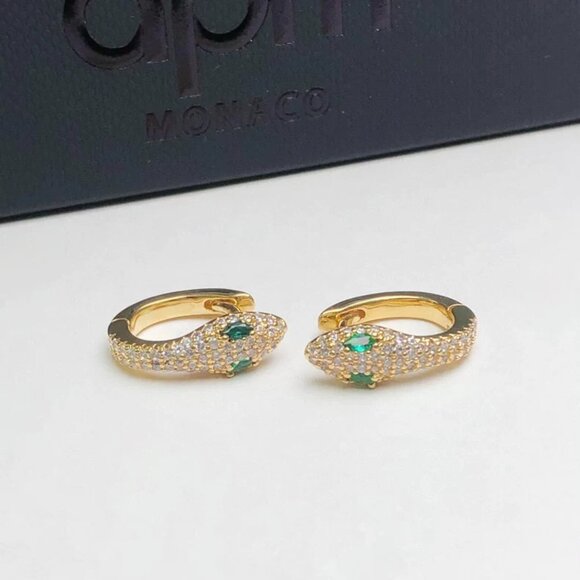 APM Monaco Kaa Circle Earrings - Gold - Picture 2 of 6